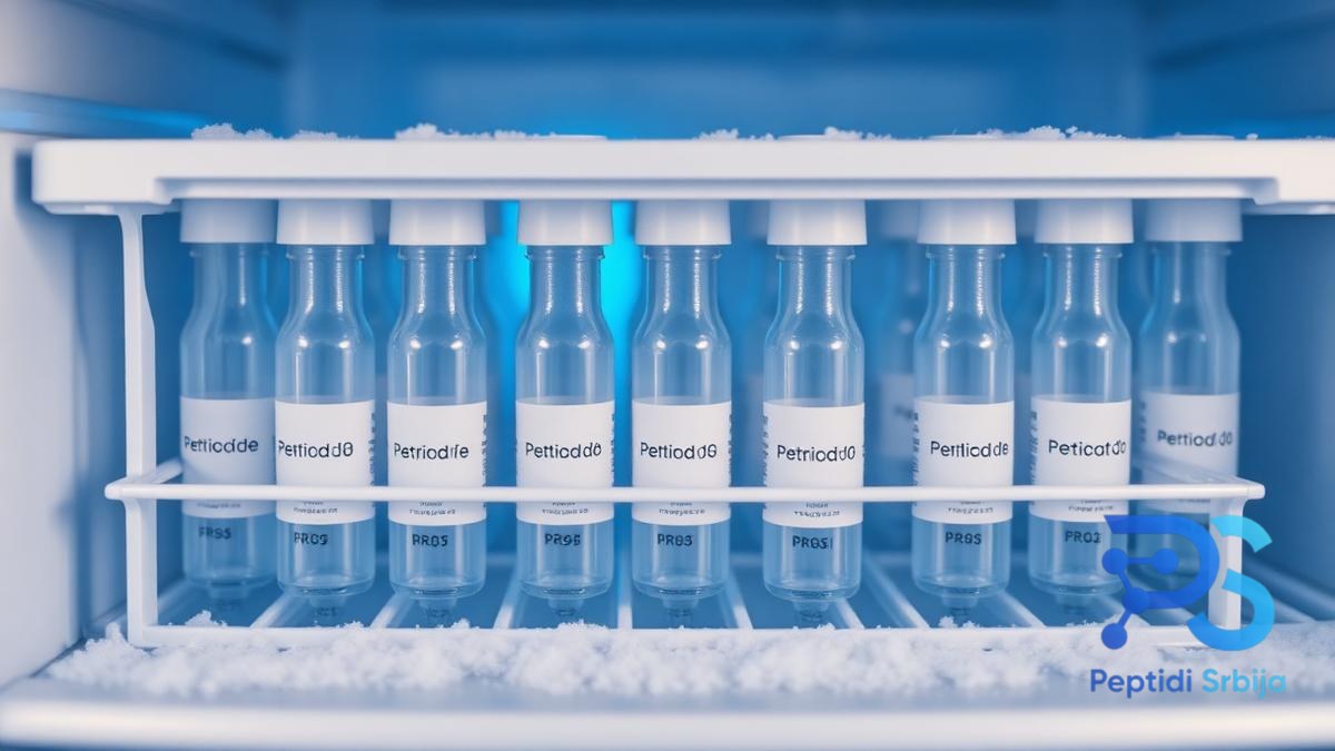 Vijale peptida u laboratorijskom frižideru na kontrolisanoj temperaturi — Semax